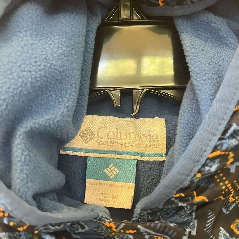 Columbia Infant Snuggly Bunny II Bunting Down Snowsuit Blue Boys 12-18 Months
